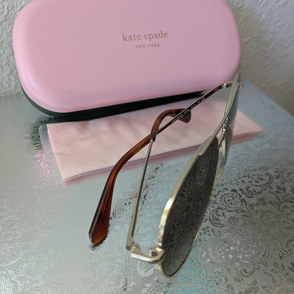 Kate Spade Gold Aviator Sunglasses - Picture 5 of 9